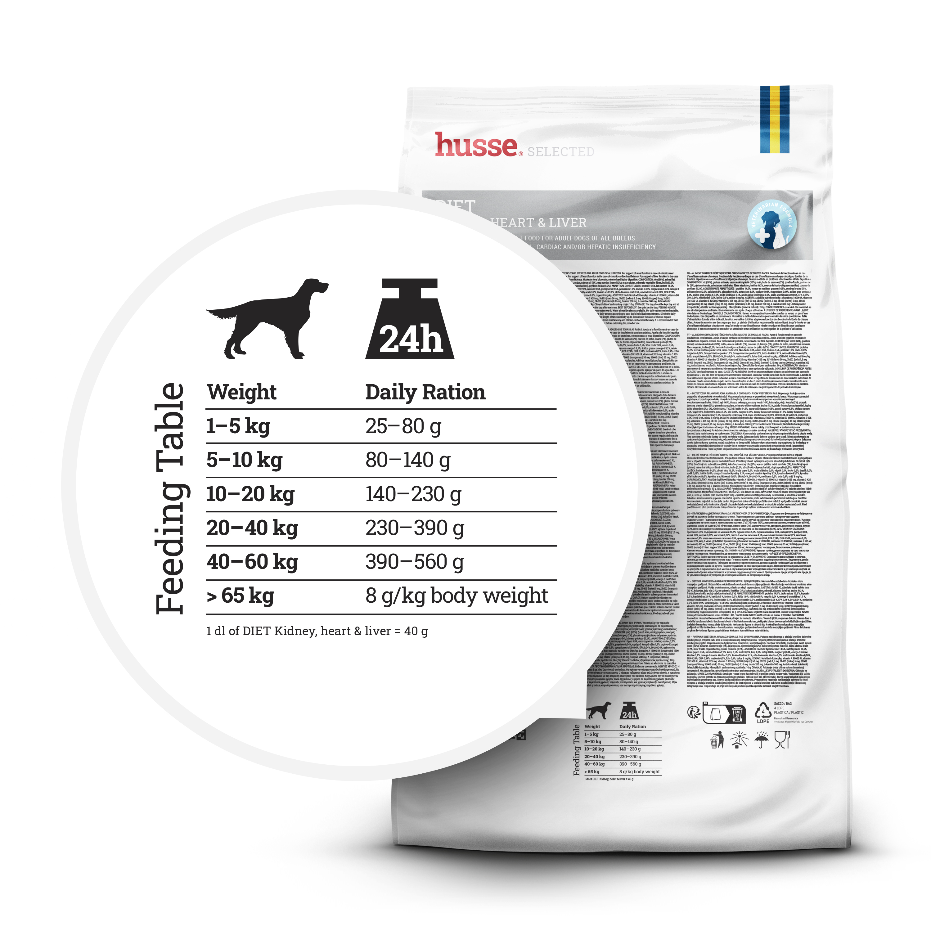 Crocchette dietetiche per cani speciale per reni, cuore e fegato | Diet Kidney, Heart & Liver - 7kg