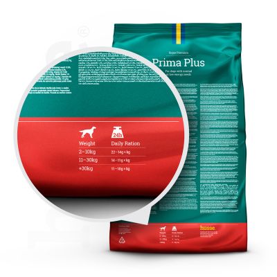 Prima Plus, 12 kg | Crocchette per cani con fabbisogno energetico normale
