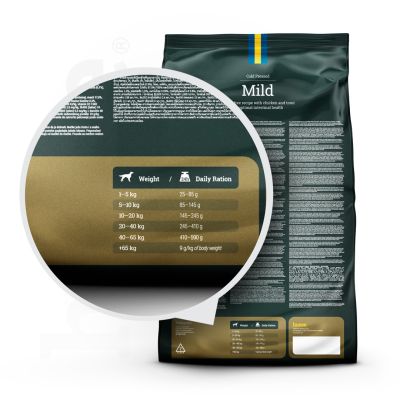 Mild, 12 kg | Alimento pressato a freddo per cani