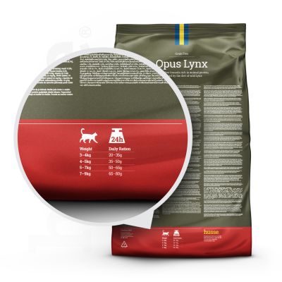 Opus Lynx, 2 kg | Crocchette per gatti senza cereali