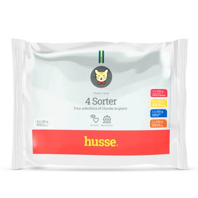 4 Sorter, 4x100g | Bocconcini in salsa per gatti adulti